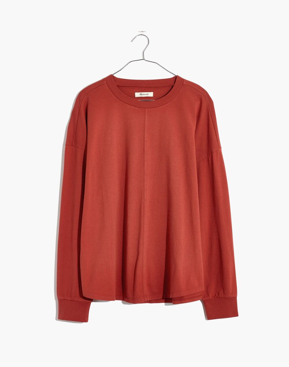 NEW Madewell (Re)sourced Cotton Newville Tee 'Dark Cinnabar' M